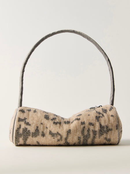 Bailey Beaded Barrel Bag in Ivory