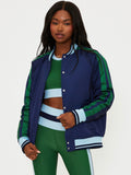 Flight Jacket in Ivy Colorblock