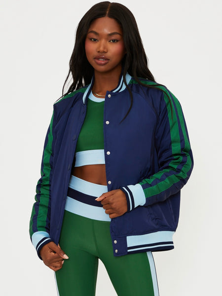 Flight Jacket in Ivy Colorblock