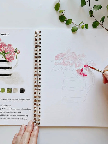 Bouquet Watercolor Workbook