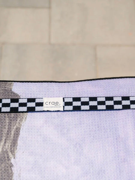 Lounge Chair Pool Towel Band in Black Checkmate