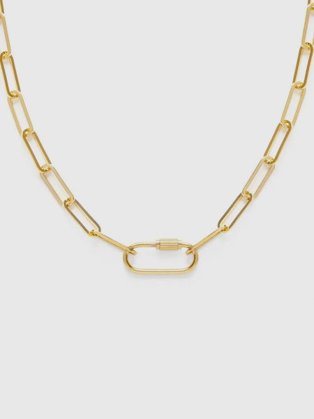 Paperclip Chain Carabiner Necklace