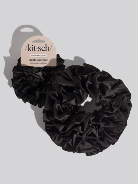 Black Ruffle Scrunchie