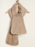 Snow Angel Faux Fur Scarf in Ivory