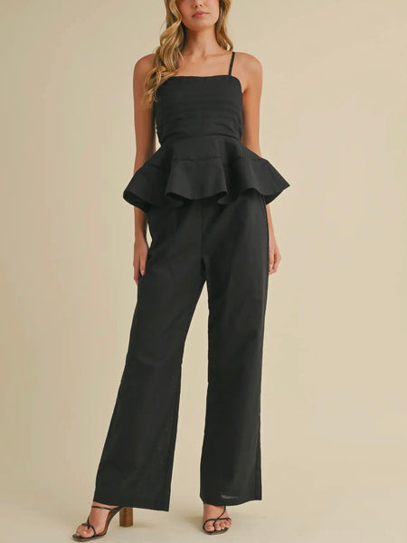 Power Pair Top & Pant Set in Black