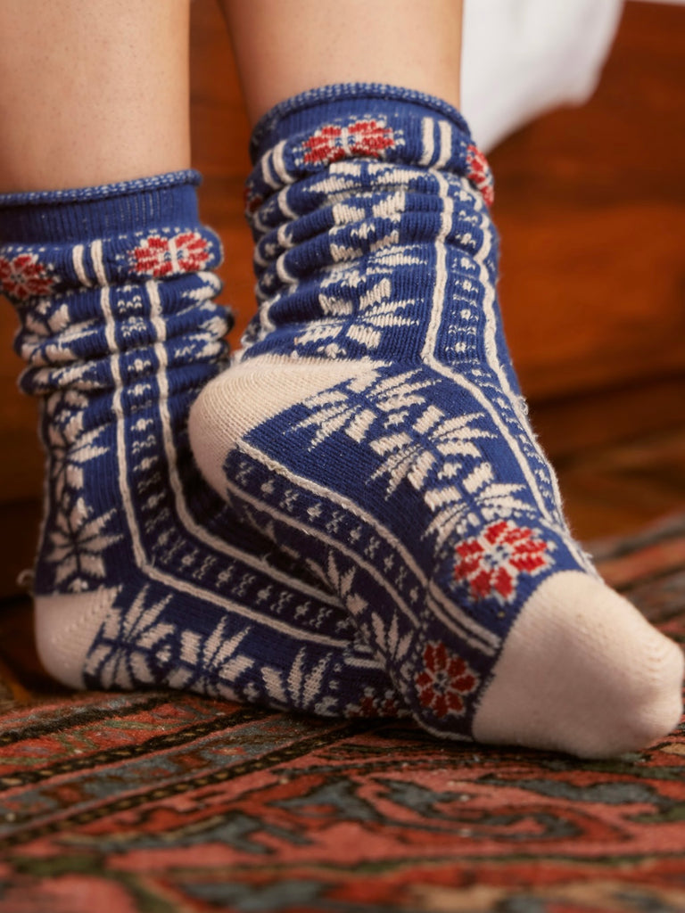 Nearly Nordic Sock in Navy