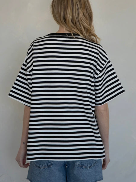 Walk The Line Tee in Black