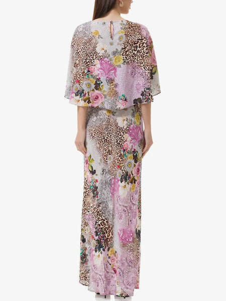Izel Dress in Natural Patchwork