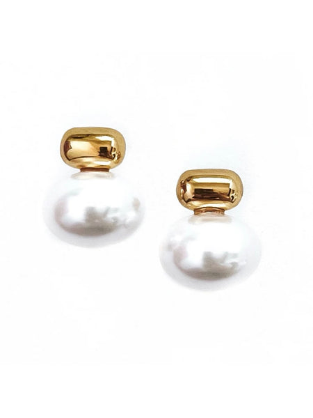 Emina Gold Pearl Drop Studs
