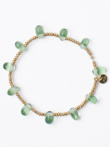 Hope Stretch Bracelet in Mint Glass