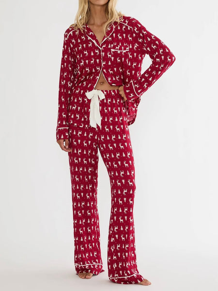 Livy & Connie PJ Set in Rouge Frost