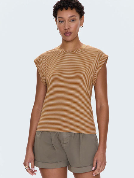 Olivia Tee in Dark Rum Stripe