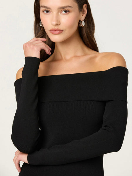 Lidia Off The Shoulder Dress in Black