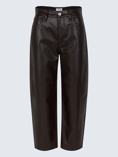 Eli Faux Leather Pant in French Roast