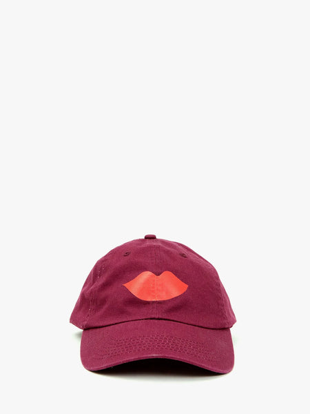 Baseball Hat in Oxblood Lips