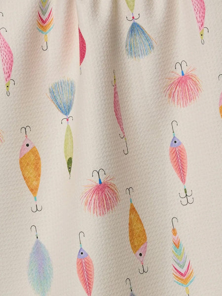 Fishing Lures Tea Towel
