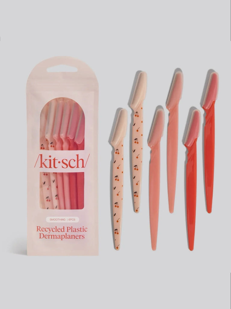 Recycled Plastic Dermaplaners 6pc in Cherry Blossom