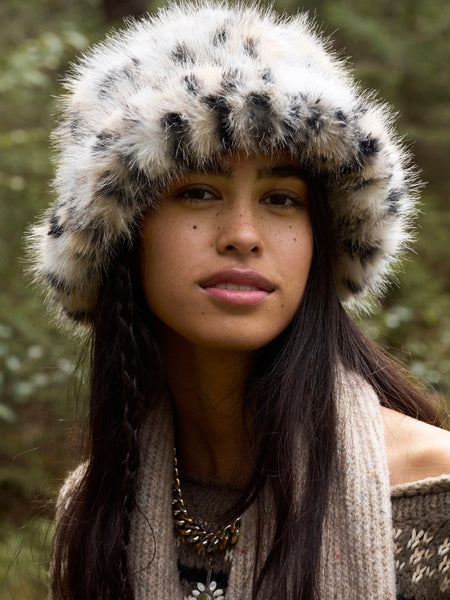 Ice Queen Bucket Hat in Leopard