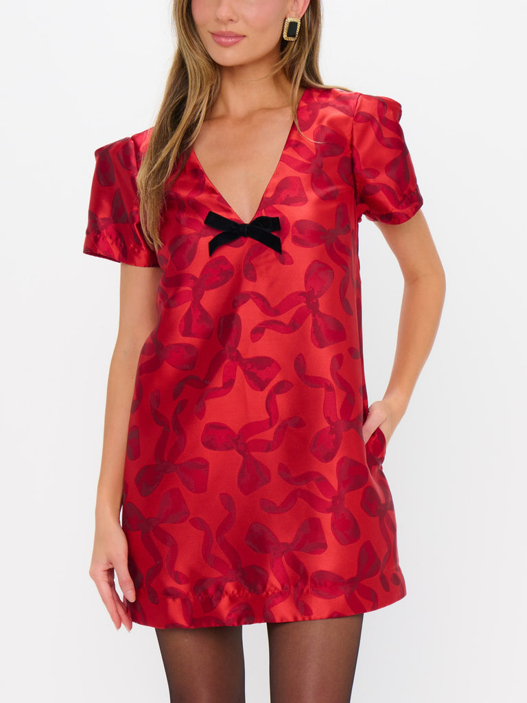 Jeanette Dress in Bow What Fun