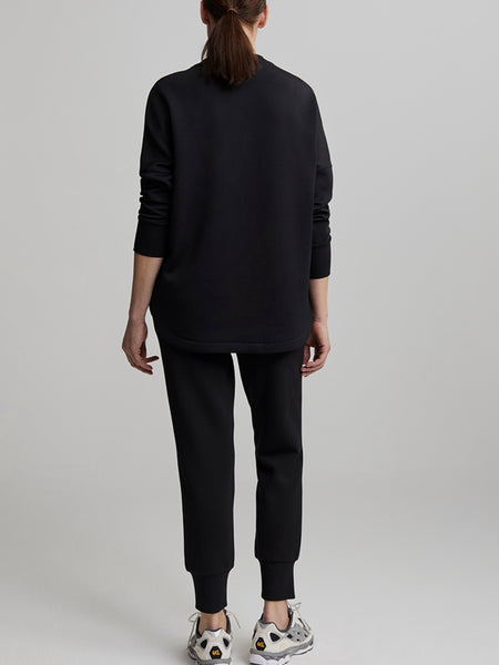 Paige Longline Sweat in Black