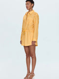Amelie Romper in Papaya Stripe