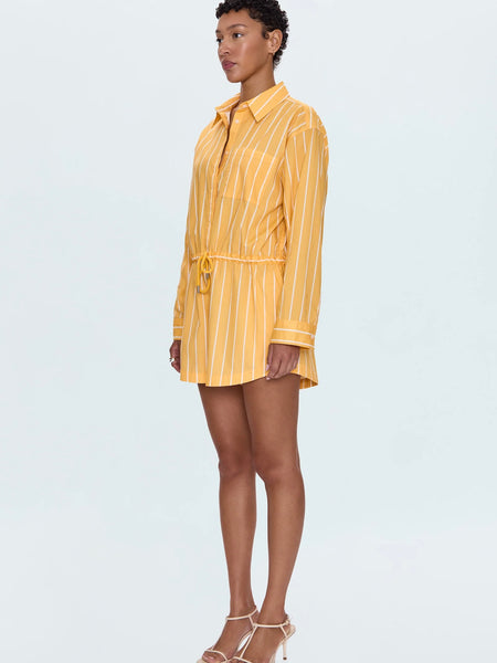 Amelie Romper in Papaya Stripe