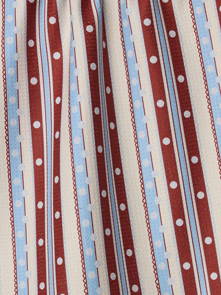 Blue Skies Stripes Tea Towel