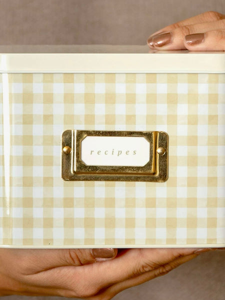 Gingham Recipe Tin