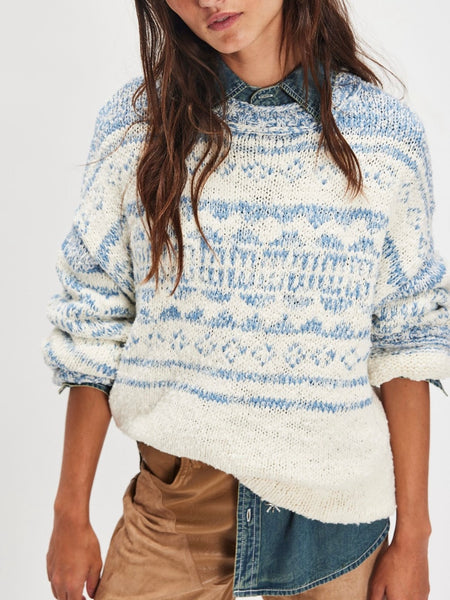 Dani Pattern Sweater in Cloud Combo