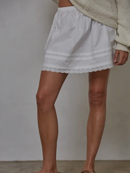 Iva Bow Skirt in Mistletoe Plaid