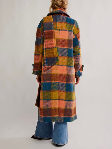 Dalton Woolen Jacket in Coral