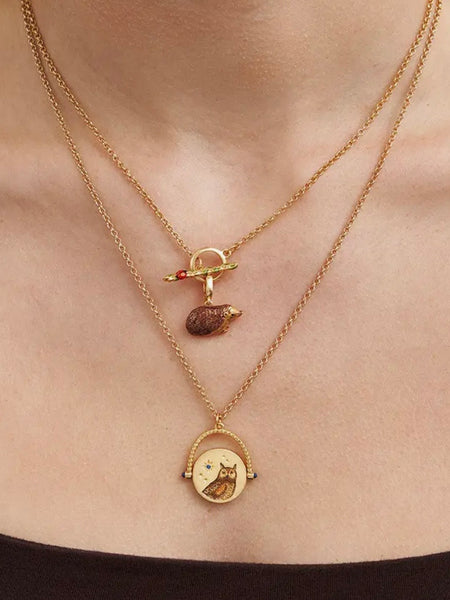 Owl Spinner Necklace