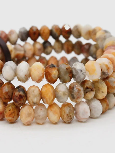 Three Strand Stone Bracelet in Agate