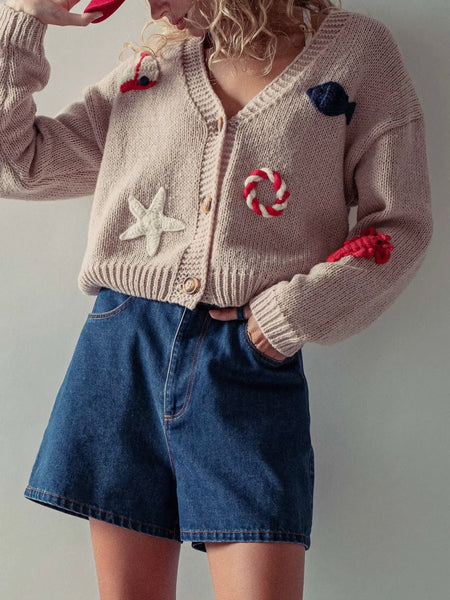 You're A Life Saver Cardi in Taupe