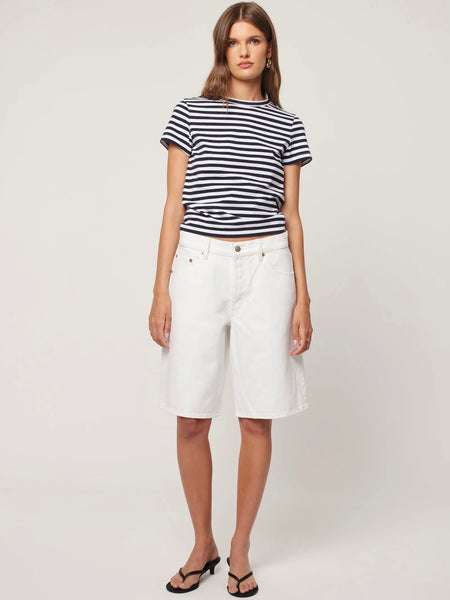 Paros Tee in Navy Stripe