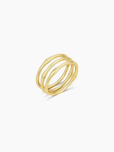 Paseo Arc Hoops in Gold