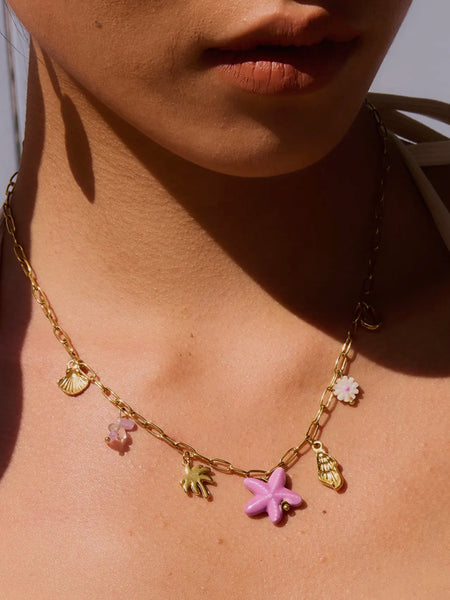 Anya Stars & Palm Charm Necklace