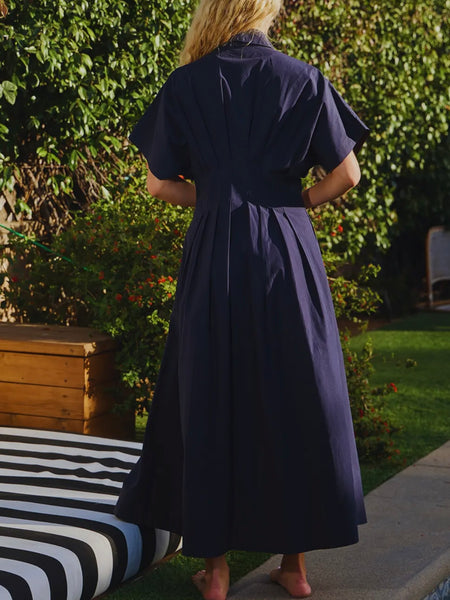 Estate Midi Dress in Navy