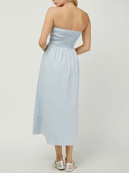 Sandy Strapless Dress in Sky