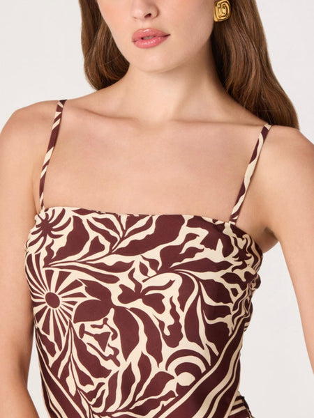 Eva Top in Brown Tropical
