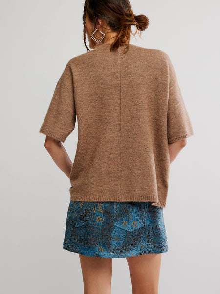 Margot Sweater Tee in Brownie Melange