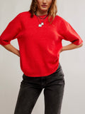 Margot Sweater Tee in Cherry Pop Melange