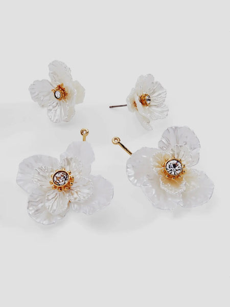 New York Botanical Garden 2-in-1 Poppy Statement Earrings