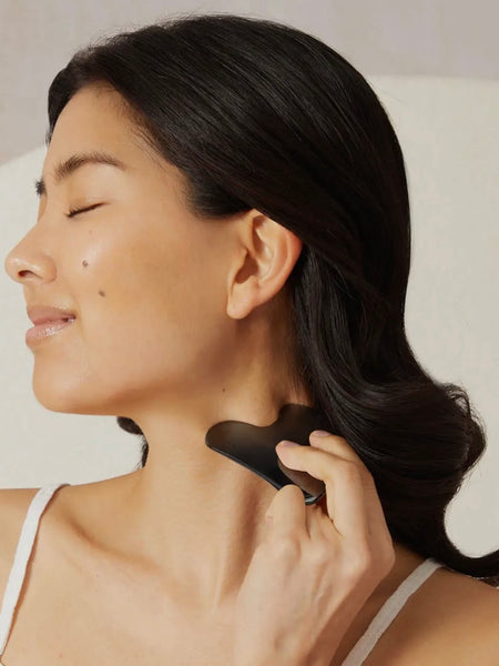 Stainless Steel Gua Sha in Matte Black