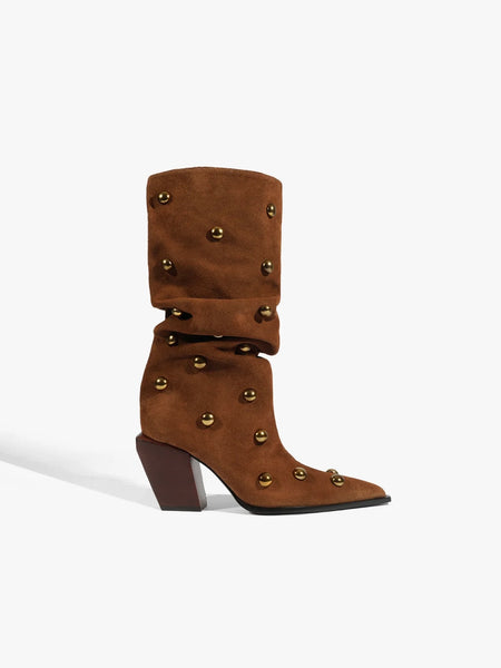 Tulsa Studs Boots in Pecan Brown