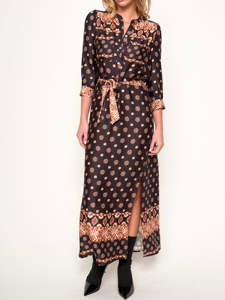 Cassie Dress in Charcoal Frost