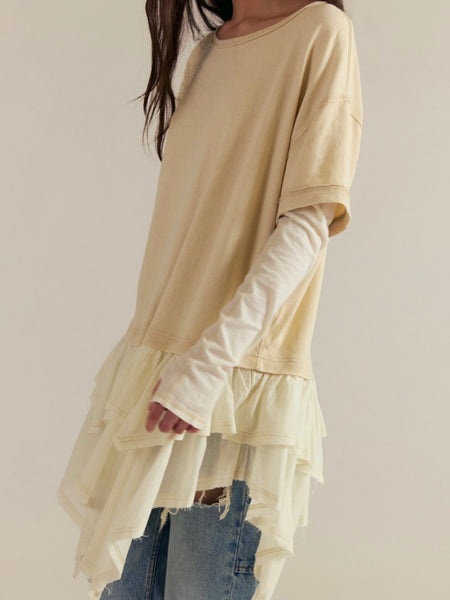 Tattered Love Tee in Summer Sand Combo