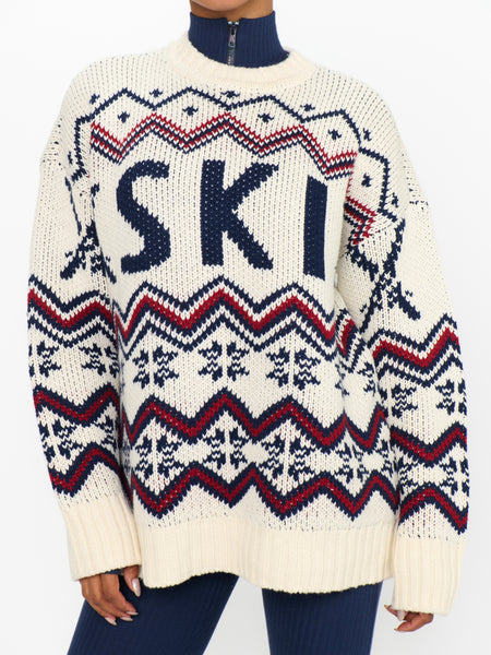 Ski In Sweater in Cream Ski Knit
