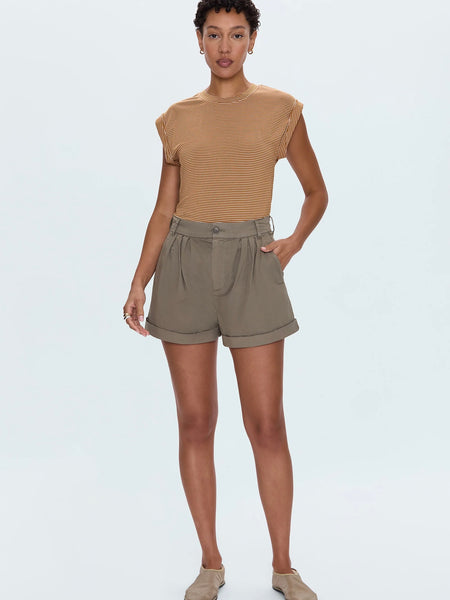 Olivia Tee in Dark Rum Stripe