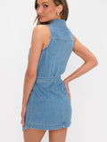 Fairfield Vest Dress in Gusty Blue
